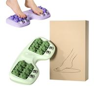 Roller portatile per massaggio a doppio piede, Massaggiatore a doppio piede, Roller per massaggiatore di piedi per il sollievo della fascitite plantare (Verde)