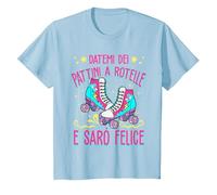 Roller Ragazza Pattini A Rotelle Pattinaggio A Rotelle Maglietta, Bambini, Celeste, 4 Anni