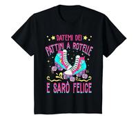 Roller Ragazza Pattini A Rotelle Pattinaggio A Rotelle Maglietta, Bambini, Nero, 4 Anni