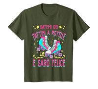 Roller Ragazza Pattini A Rotelle Pattinaggio A Rotelle Maglietta, Bambini, Oliva, 4 Anni