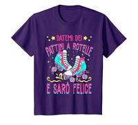Roller Ragazza Pattini A Rotelle Pattinaggio A Rotelle Maglietta, Bambini, Viola, 4 Anni
