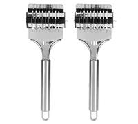 Roller reticolare noodle, 2 pcs Docker Cutter Acciaio in acciaio inossidabile Pasta spaghetti Maker Garlic Ginger Mincer per cucina da cucina