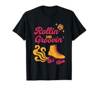 Roller Rink Crew Retro Skate Disco Vibes Rink Rink Pattinaggio di salvataggio Maglietta