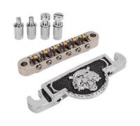 Roller Saddle Bridge, Resistente all'usura Elevata Durezza Tiger Ponte Chitarra DECORATIVA SIGNI con Borchie da 4 Pezzi per la Sostituzione