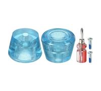 Roller Skate Ferma Dita,1 Coppia 82A Gomma Freno Tappi Blocco,Trasparente Blu