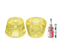 Roller Skate Ferma Dita,1 Coppia 82A Gomma Freno Tappi Blocco,Trasparente Giallo