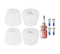 Roller Skate Ferma Dita,2 Coppia 82A Gomma Freno Tappi Blocco,Bianco