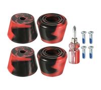 Roller Skate Ferma Dita,2 Coppia 82A Gomma Freno Tappi Blocco,Misto Nero Rosso
