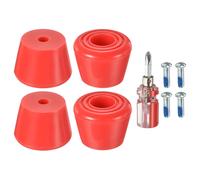 Roller Skate Ferma Dita,2 Coppia 82A Gomma Freno Tappi Blocco,Rosso