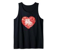 Roller Skater Heart Grafica Pattinaggio su Strada Canotta