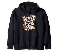 Roller Skating Wait for Me Retro Skateboarding Felpa con Cappuccio