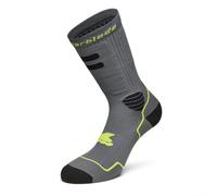 Rollerblade HIGH PERFORMANCE SOCKS, Calzini da pattinaggio in linea per uomo, calze sportive unisex per adulti, grigio/verde, S (35-38)