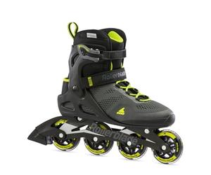 Rollerblade MACROBLADE 80 pattini in linea, pattini in linea freestyle e urban da uomo con chiusura con fibbia, nero/lime