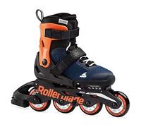 Rollerblade - Pattini in microfibra blu, per ragazzi e ragazze, unisex, Midnight Blue/Warm Orange, 36,5 - 40,5