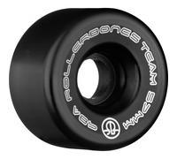 Rollerbones Team Logo 57 mm 98A Schwarze Freizeit-Rollschuhrollen 8er-Pack