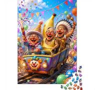 Rollercoaster - Pagliaccio da 1000 pezzi, mini puzzle per famiglia relax | 38x26cm Cartone Decorazione Ufficio Taglio Accurato Regalo Compleanno Attività Di Gruppo