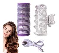 Rollers Hair Curler For Bangs - Electric Rollers, Self-Adhesive Hair Rollers | Portable Hair Curlers, Electric Rollers Hair Curlers, Hair Curling Styling Tools, Self-Adhesive, Portable For Medium Hair