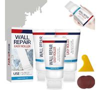 Rollfixt Wall Repair Easy Roller,Wall Repair Rolling Brush,200g Small Roller Brush Wall Repair Tool,Rollfixt White Paint for Wall Repair Roller Brush,Walls Fix Quick and Easy Solution (3PCS)