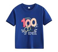 Rolli Black 140 Spring and Autumn New Fashionable Cute Print Comfortable Version of The Girls Stamped T Shirt Shirt Girl Butterfly, Blu, 8-9 Jahre