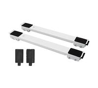 Rolli per elettrodomestici mobili Base in acciaio estensibile con 24 ruote per mobile in frigorifero per lavatrice in movimento da 300 kg Cuscinetto di carico da 2 pc non slip (Bianco)