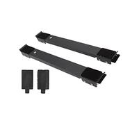 Rolli per elettrodomestici mobili Base in acciaio estensibile con 24 ruote per mobile in frigorifero per lavatrice in movimento da 300 kg Cuscinetto di carico da 2 pc non slip (Nero)
