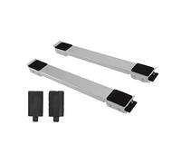 Rolli per elettrodomestici mobili Base in acciaio estensibile con 24 ruote per mobile in frigorifero per lavatrice in movimento da 300 kg Cuscinetto di carico da 2 pc non slip (Argento)