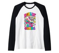 Rollin Into 3rd Grade Retro Roller Skate Torna a Scuola Maglia con Maniche Raglan