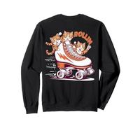 Rollin - Pattini a rotelle in stile retrò, motivo: gatti Felpa