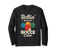 Rollin' With My Bocce Crew, divertente design a squadre Maglia a Manica