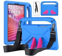 RollinCase Custodia per bambini Lenovo Tab One/Tab K9 8,7 Pollici 2025 (TB305XU/TB305FU), Eva Leggermente antiurto custodia protettiva con manico per bambini e tracolla, Blu