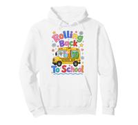 Rolling Back To School Cute Animals Bus First Day Felpa con Cappuccio