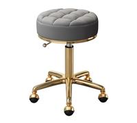 Rolling Beauty - Sgabello massaggiante girevole regolabile con seduta in pelle PU e telaio in acciaio inox, per casa, ufficio, spa e salone