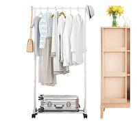 Rolling Clothing Rack, Metal Garment Rack, Heavy Duty Rack, Rolling Clothes Stand, Clothing Storage Rack, Garment Hanger Holder, Shoe And Hat Rack, Bedroom Clothes Stand, Adjustable Clothing Rack