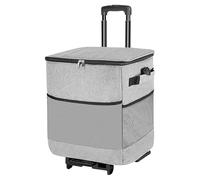 Rolling Cooler Cart, Wheeled Insulated Bag, 37.6x13.78x11.02 Inches Portable Thermal Storage Container Box with Wheels, Cooling Bags for Travel, Road, Fishing, Lunch, Picnic, Camping