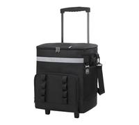Rolling Cooler - Oxford 38cm, Large Insulated Ice Chest, Thirty Five Litre Backpack | Waterproof Leakproof Liner, 35L Portable Rolling Cooler Bag, Wheeled Beverage Cart For Beach Shopping Picnic