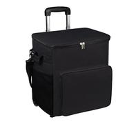 Rolling Cooler, Wheeled Cooler, Insulated Trolley Cart with Telescopic Handle, Large 35L Leakproof Cooler Bag for Travel, Picnic, Patio, Outdoor Beach, Camping, Tailgating, 90 x 33 x 28 cm