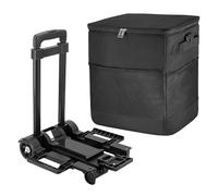 Rolling Cooler, Wheeled Insulated Bag Cart, Portable Cold Storage 37.6x13.78x11.02 inches, Leakproof Thermal Container, for Travel, Picnic, Fishing, Beach, Camping, Party, Adventure