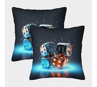 Rolling Dice-Digital Game Art Style Federe Cuscini Per Divano Decorative Fodere Per Cuscini Confezione Da 2 Moderna Per Divani Giardino 45x45cm
