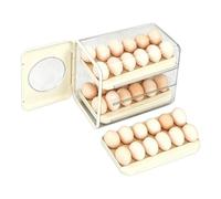 Rolling Egg Dispenser - Clear Sloped Track Organizer with Drawer