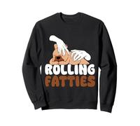 Rolling Fatties Funny French Bulldog Design Felpa