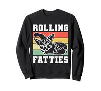 Rolling Fatties Funny French Bulldog Design Felpa