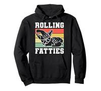 Rolling Fatties Funny French Bulldog Design Felpa con Cappuccio