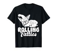 Rolling Fatties Funny French Bulldog Design Maglietta