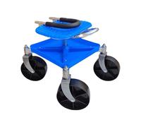Rolling Garden Seat - Foldable Rolling Stool With Back Support | Regolabile Height Outdoor Work Chair With Tool Tray, 360° Swivel For Yard Lawn Patio Garage Nursery