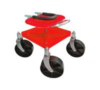 Rolling Garden Seat - Foldable Rolling Stool With Back Support | Regolabile Height Outdoor Work Chair With Tool Tray, 360° Swivel For Yard Lawn Patio Garage Nursery