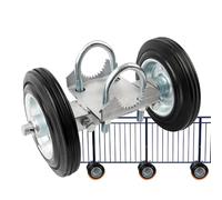 Rolling Gate Wheels, Rubber Wheel Carrier, 10,63 x 6,3 x 6,3 pollici High Load Capacity Caster with Mounting Plate, Hardware Accessories for Outdoor Gate Support, Sliding Fence Gates