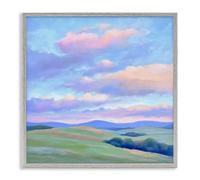 Rolling Hills Sunset Landscape, 61 x 61 cm, stampa gi incorniciata | Stupell Industries Creative Studio, pronto da appendere, in stile pastorale sereno per la camera familiare o il salotto