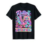 Rolling Into 19 Years Old Roller Skating Girl 19th Birthday Maglietta