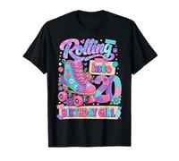 Rolling Into 20 Years Old Roller Skating Girl 20th Birthday Maglietta