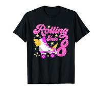 Rolling Into 8 anni Let's Roll I'm Turning 8 Roller Skate Maglietta